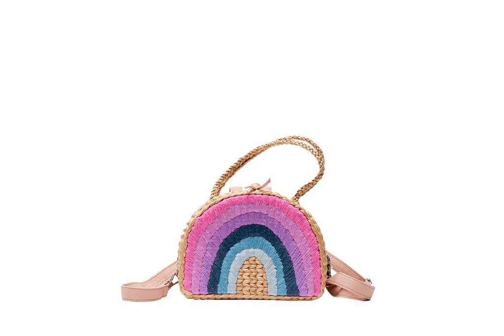 Rainbow Backpack- Plum