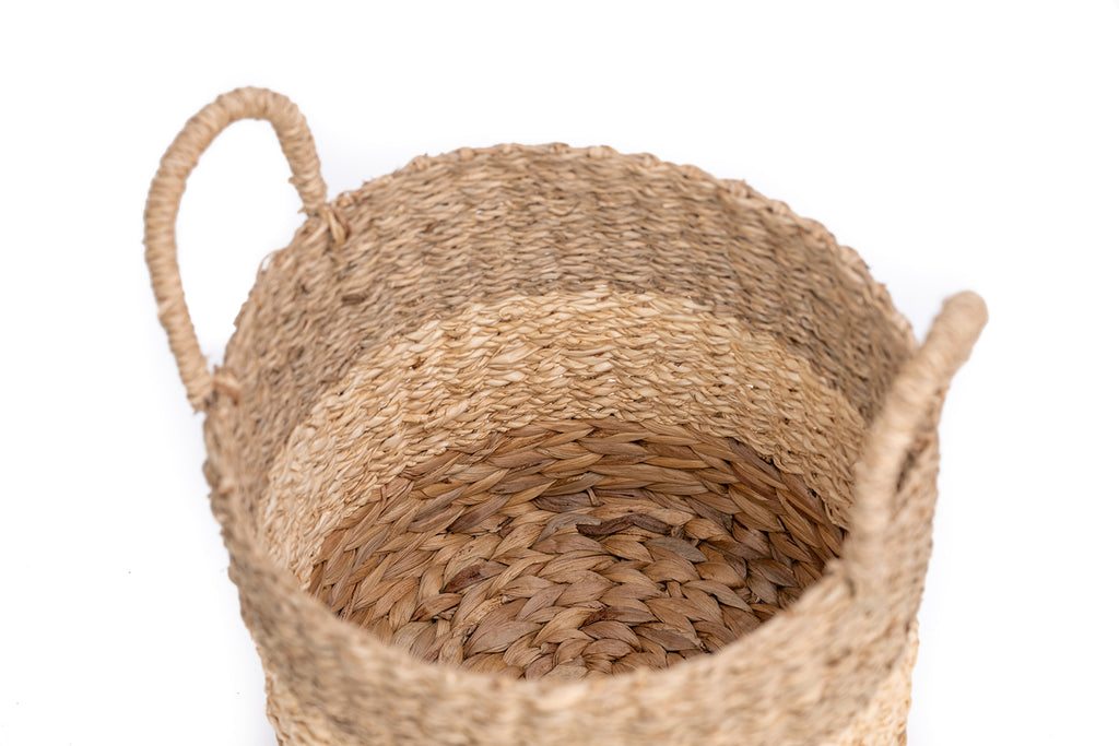 Two-Toned Round Basket
